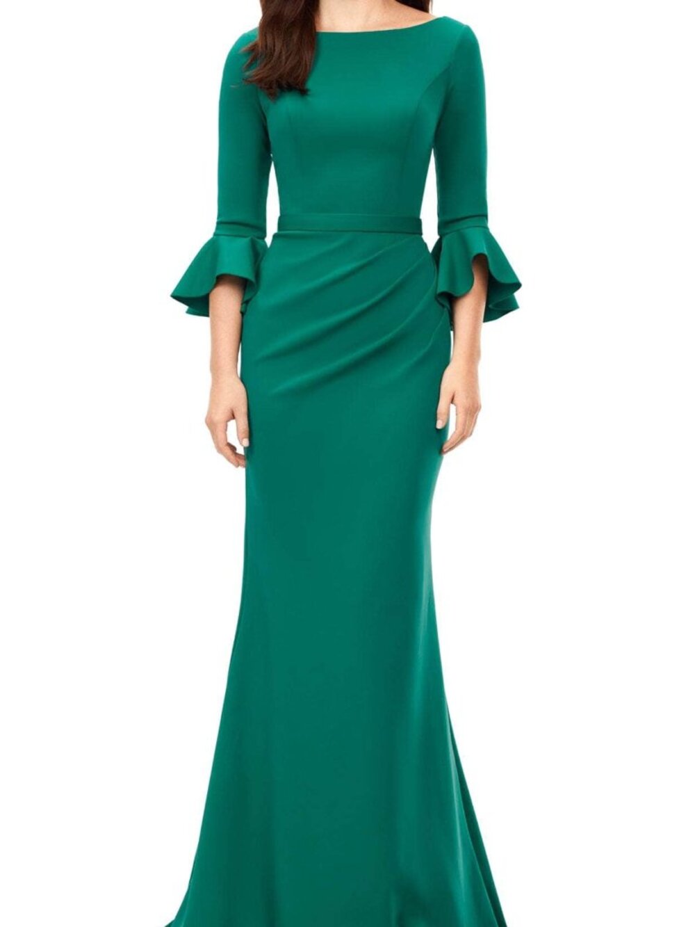 NWT Ashley Lauren 11325 Bateau Mother of the Bride Dresses Dark Emerald size 12